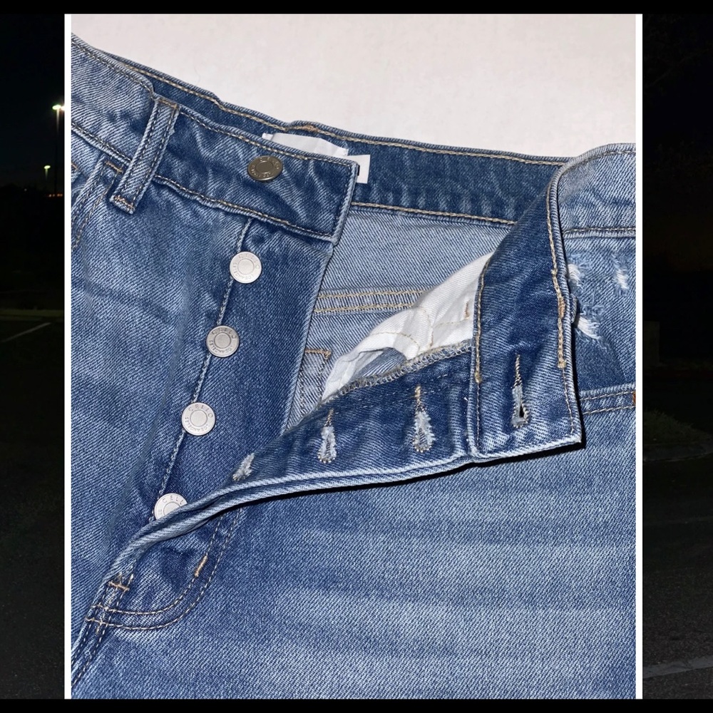 PENELOPE HIGH RISE DISTRESS DAD JEANS - Picture 3 of 3